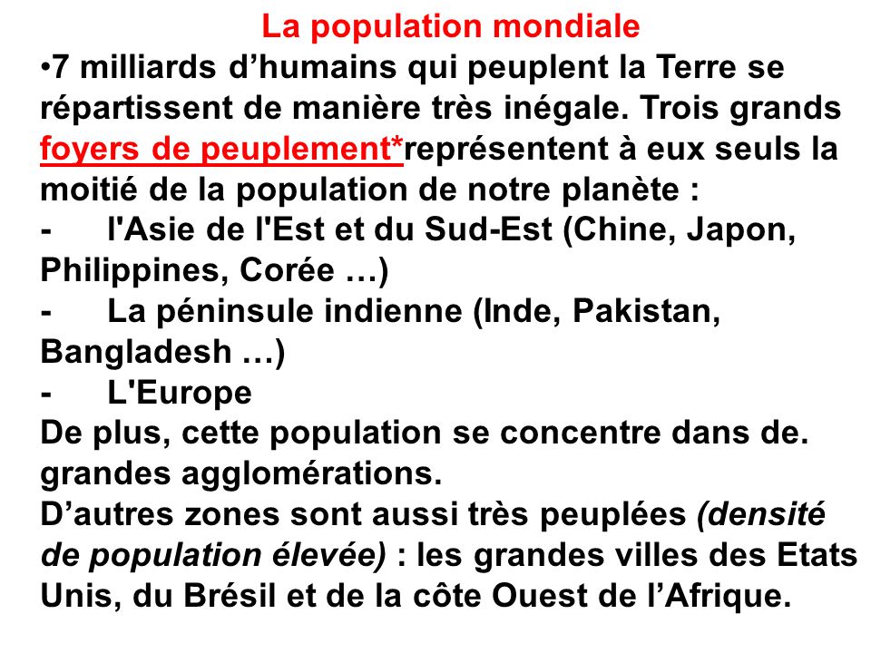 La Population Mondiale Ppt Video Online T L Charger